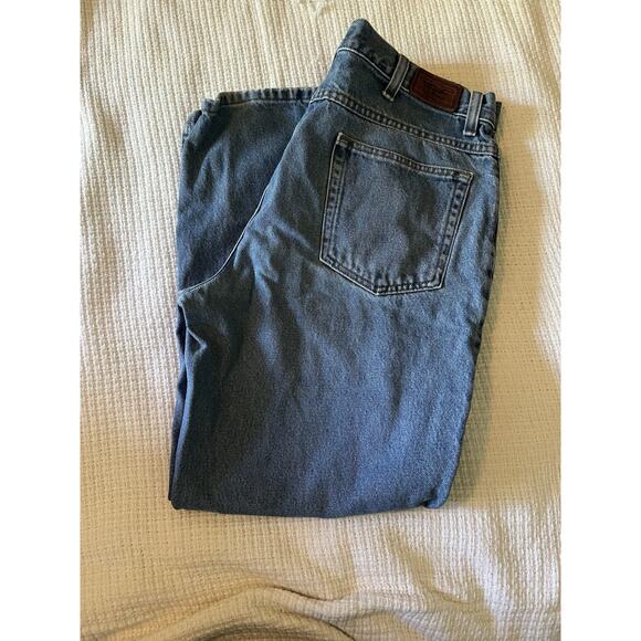LL Bean Jeans Men’s 35x29 Relaxed Fit 100% Cotton Denim Blue - Picture 6 of 7